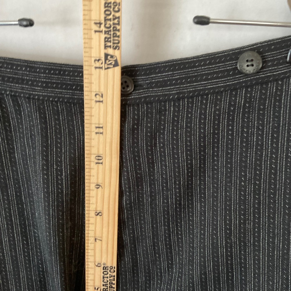 Ralph Lauren Country Womens 10 Wool Pinstripe Trousers black High Rise vintage - Picture 5 of 13